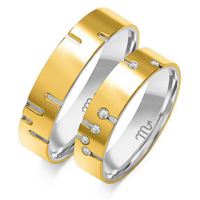 Aukščiausios kokybės vestuviniai žiedai plokščiu profiliu