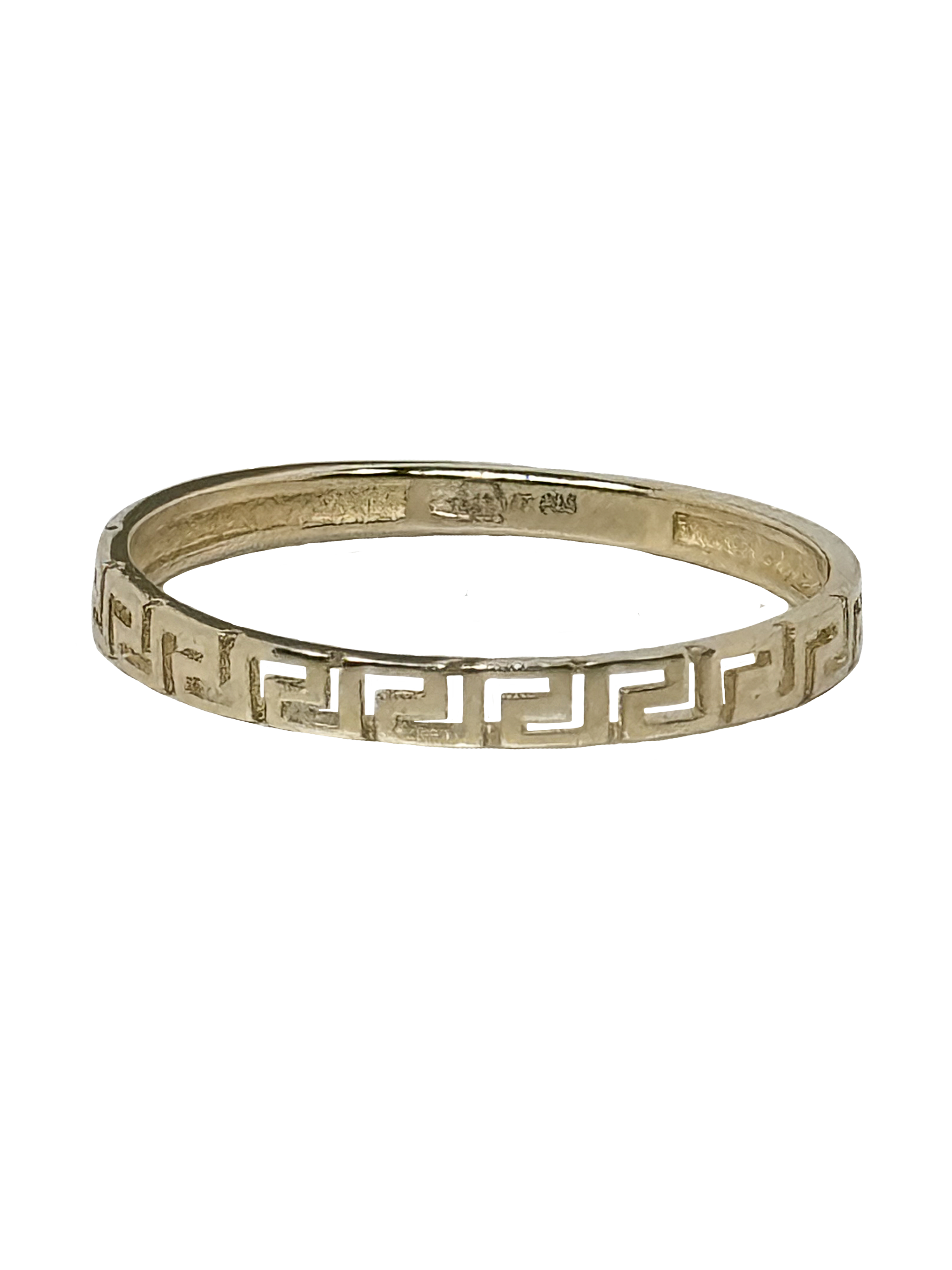Auksinis minimalistinis žiedas su senoviniais raštais