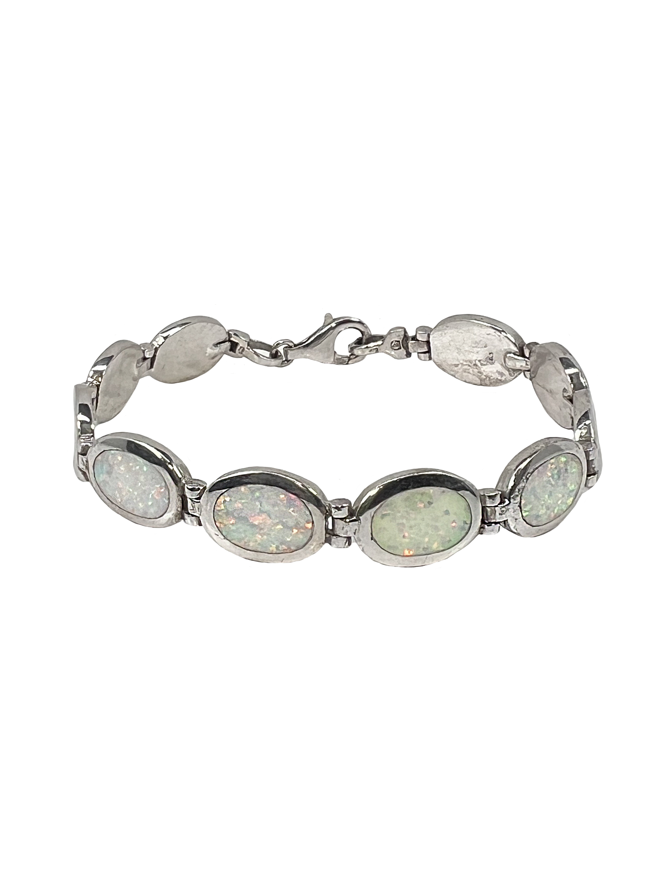 Bracelet en argent avec opales