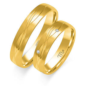 Bryllups flerfarvede ringe med måtter og rhinsten
