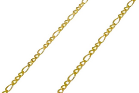 Cadena Figaro de oro 1,7 mm