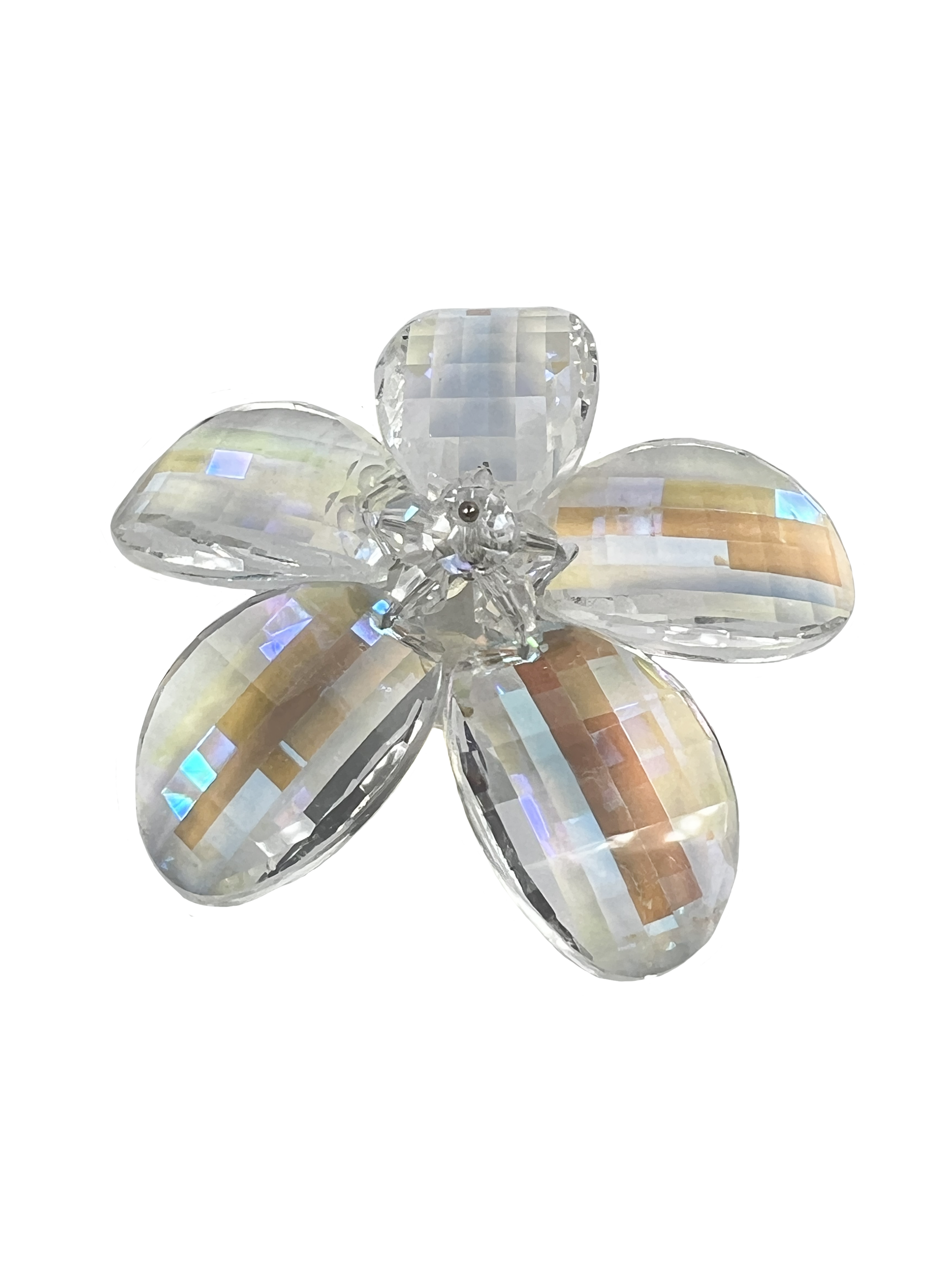 Ciondolo fiore in argento realizzato con cristalli