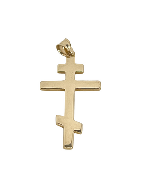 Cruce ortodoxă de aur din aur galben