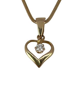 Diamond pendant Heart 0.11ct