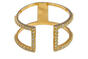 Doppio anello in oro con zirconi