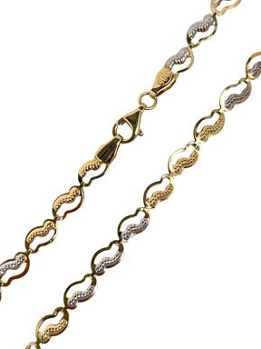 Dvobojni zlatni lančić sa gravurom od 4,7 mm