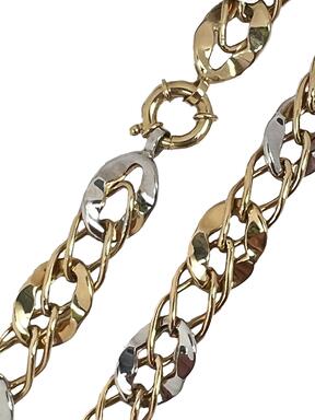Ekskluzivna zlatna ogrlica dvobojna Rombo 10,3 mm