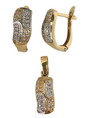Exclusive two-tone gold set with zircons