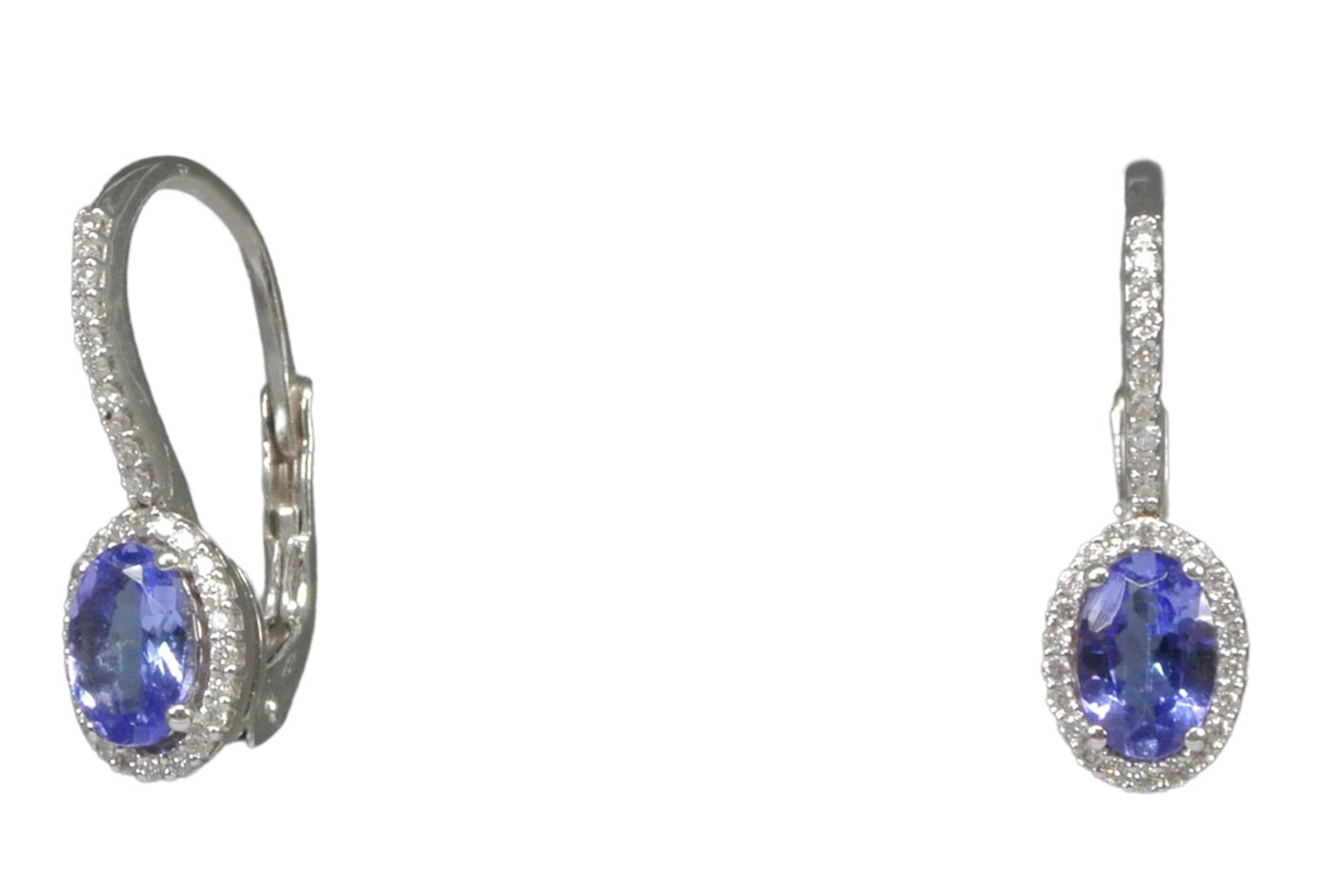 GEMSY Boucles d'oreilles diamant avec tanzanite 0,28 ct