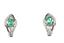 GEMSY Diamanten oorbellen met smaragd 0,09 ct