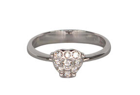 GEMSY Diamantový prsteň z bieleho zlata 0,21ct