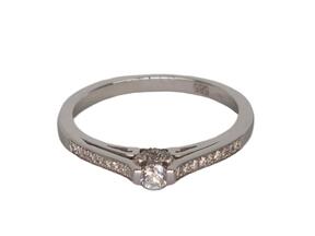GEMSY Diamantový prsten z bílého zlata 0,17ct