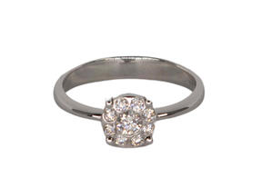 GEMSY Diamantový prsten z bílého zlata 0,30ct