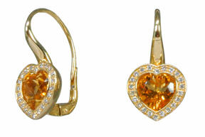 GEMSY Diamond earrings with citrine 0.25 ct