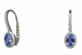 GEMSY Diamond earrings with tanzanite 0.28 ct