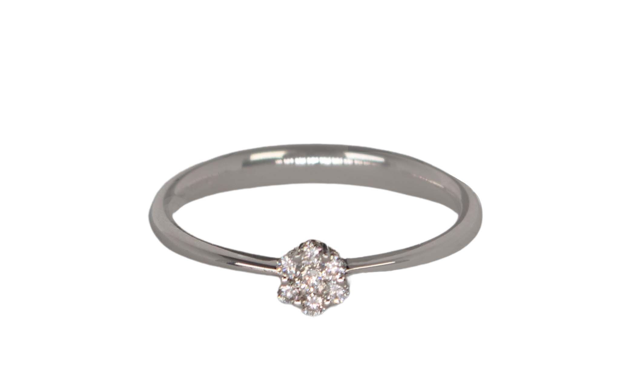 GEMSY Dijamantni prsten od bijelog zlata 0.13ct