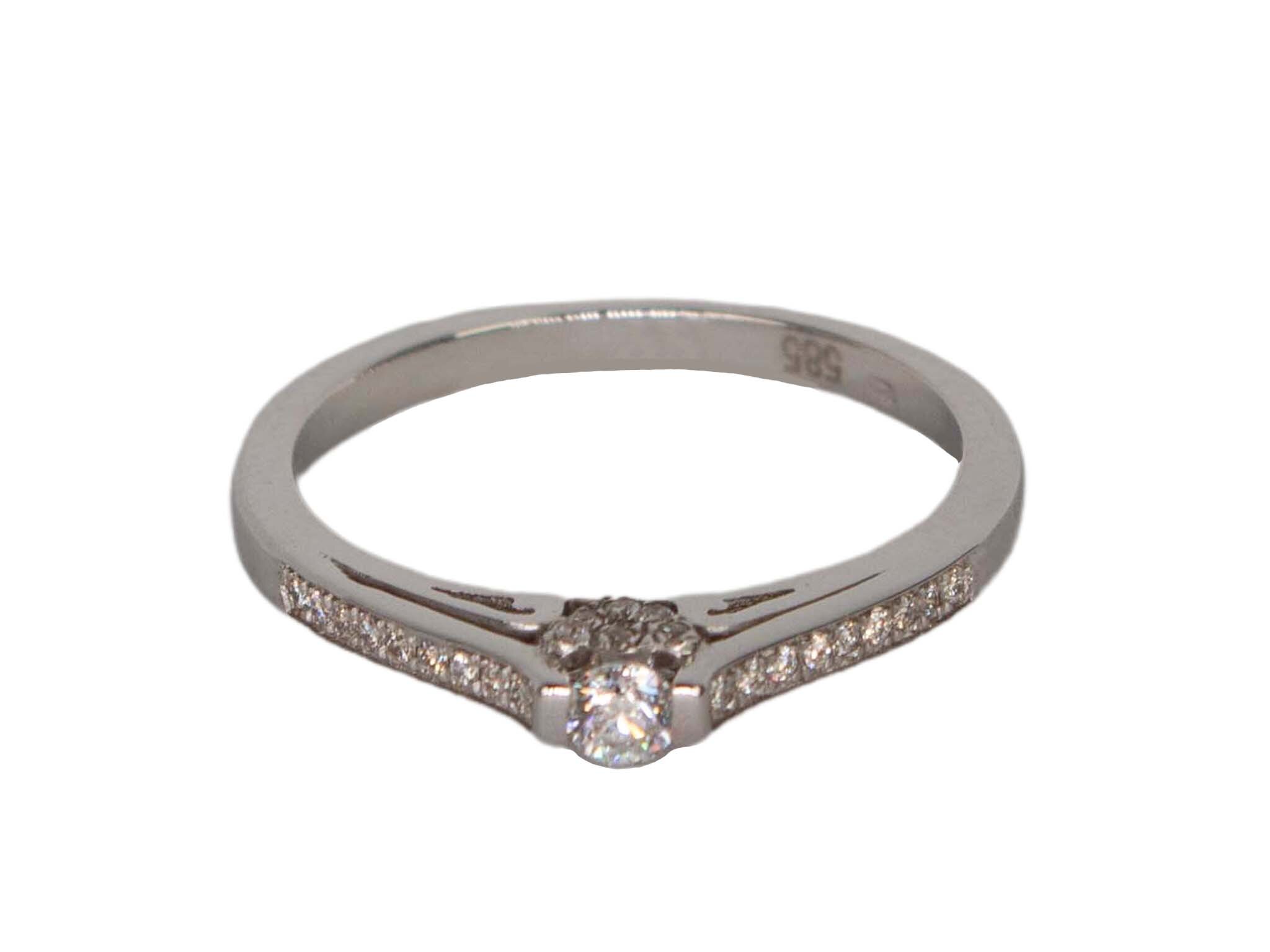 GEMSY Dijamantni prsten od bijelog zlata 0.17ct