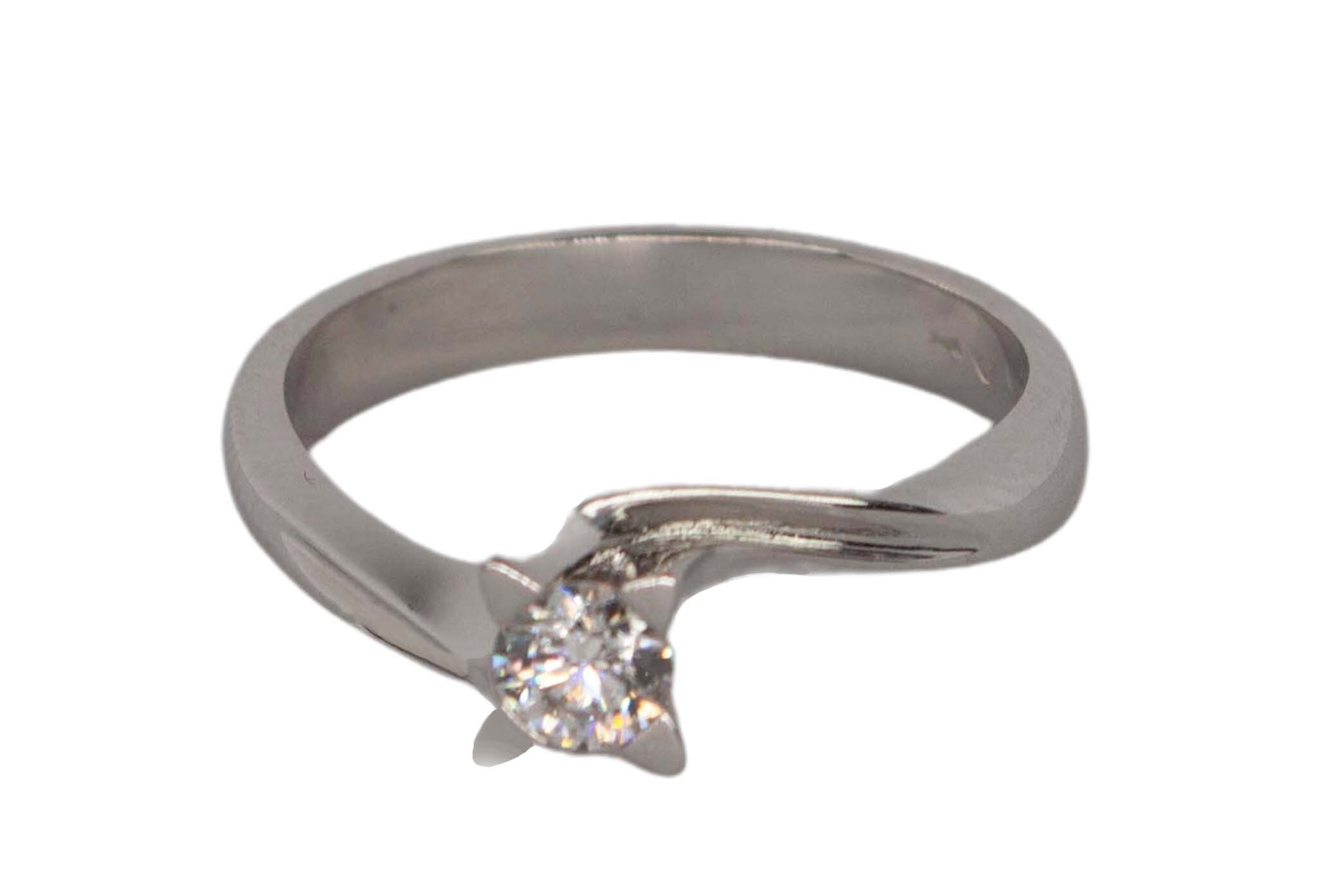 GEMSY Dijamantni prsten od bijelog zlata 0,25 ct