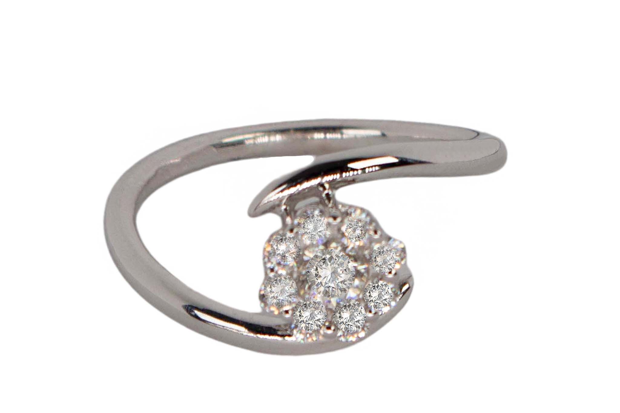 GEMSY Dijamantni prsten od bijelog zlata 0,41 ct