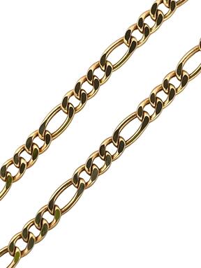 Gold bracelet Figaro 2.6 mm