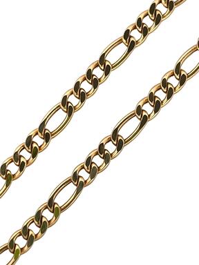 Gold bracelet Figaro 3.3 mm