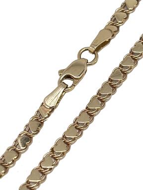 Gold bracelet Heart pattern 3.2 mm