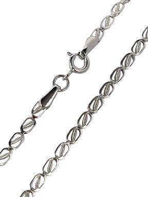 Gold chain made of white gold Patterned 2.4 mm