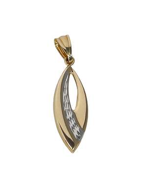Gold combined pendant with engraving