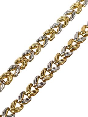 Gold Damenkette zweifarbig 5,3 mm