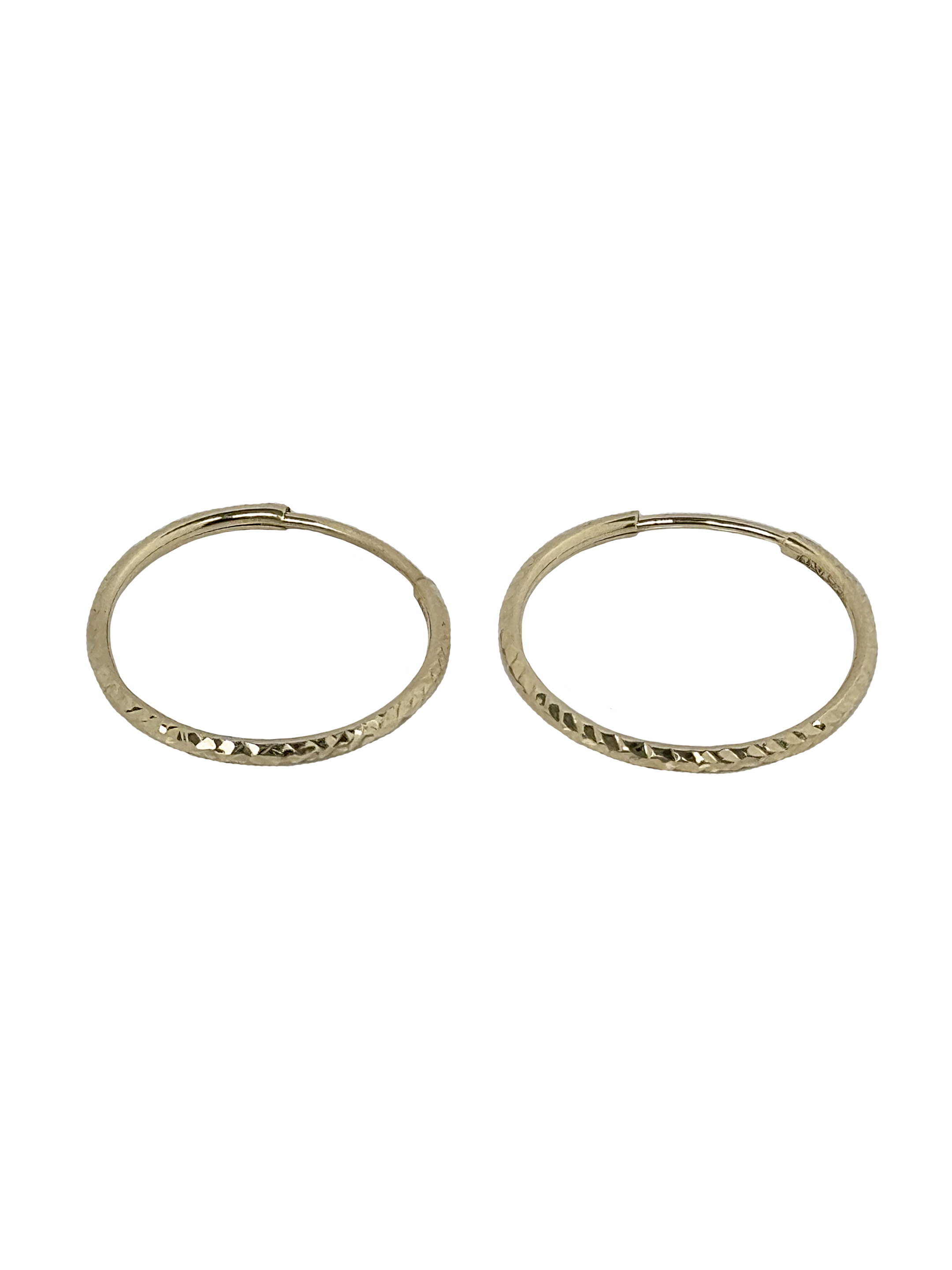 Gold earrings with Circles engraving