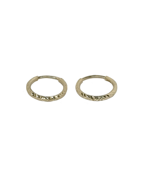 Gold earrings with Circles engraving