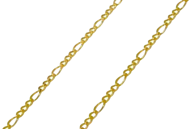 Gold Figaro chain 1.7 mm