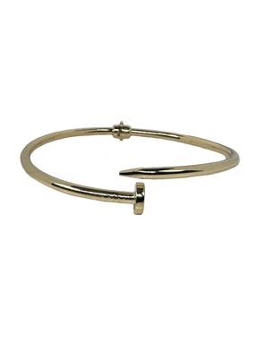 Gold hoop plain bracelet Nail