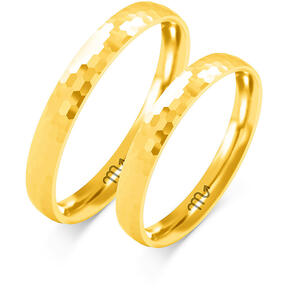 Gold hoops shiny single color with a semi-round profile