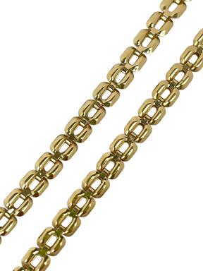 Gold link chain smooth 5.1 mm