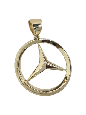 Gold luxury shiny pendant with logo