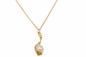 Gold necklace with pearl Ø 8mm