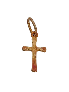 Gold pendant made of rose gold cross