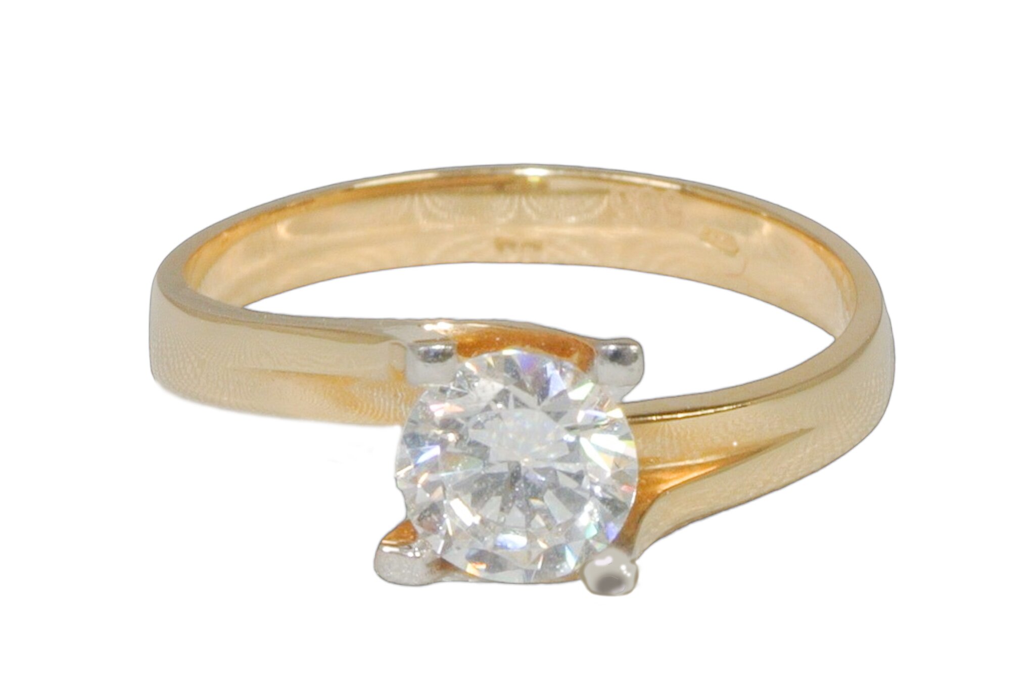 Gold ring with zircon Lea