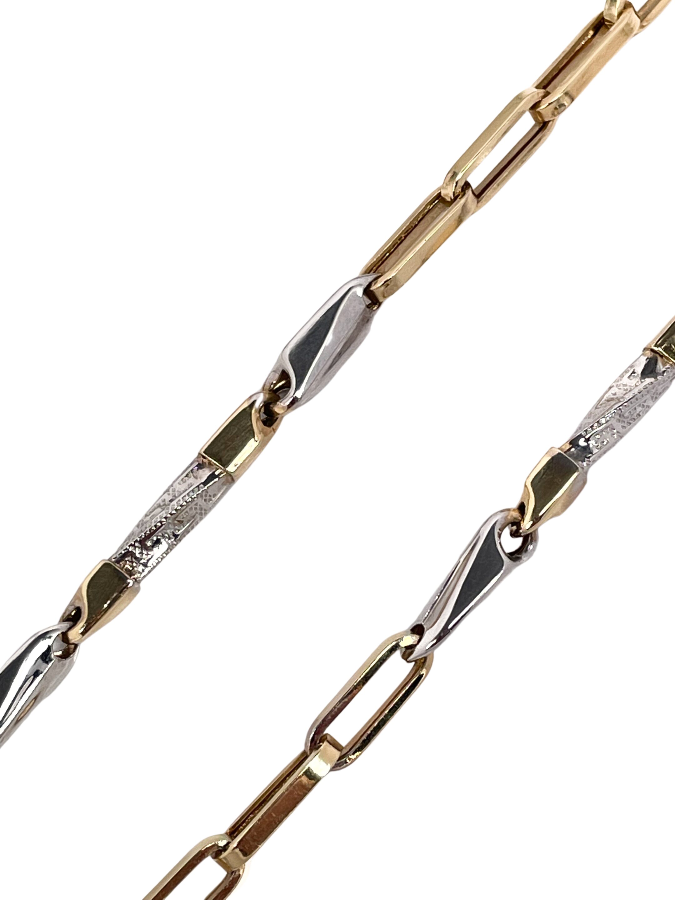 Gold two-tone chain Anker 4.6 mm