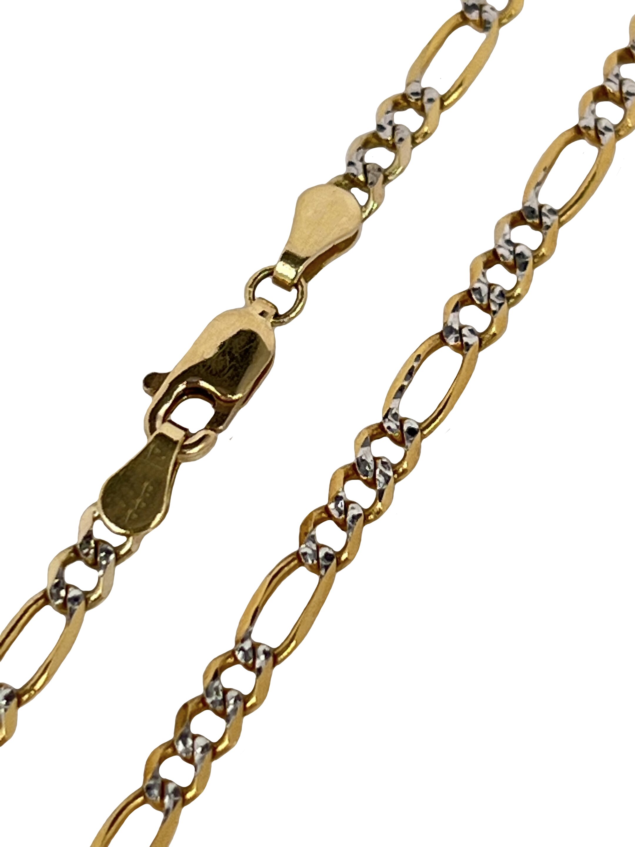 Gold two-tone Figaro chain 3.2 mm