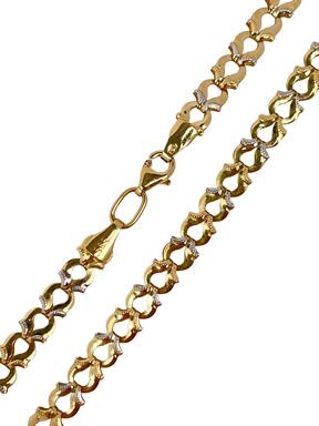 Gold women's chain two-tone 5.1 mm