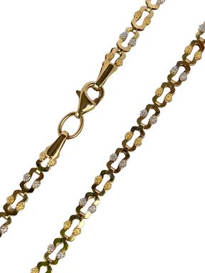 Gold women's two-tone chain 3.6 mm