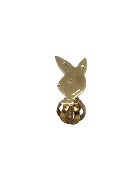Golden bunny earring made of yellow gold