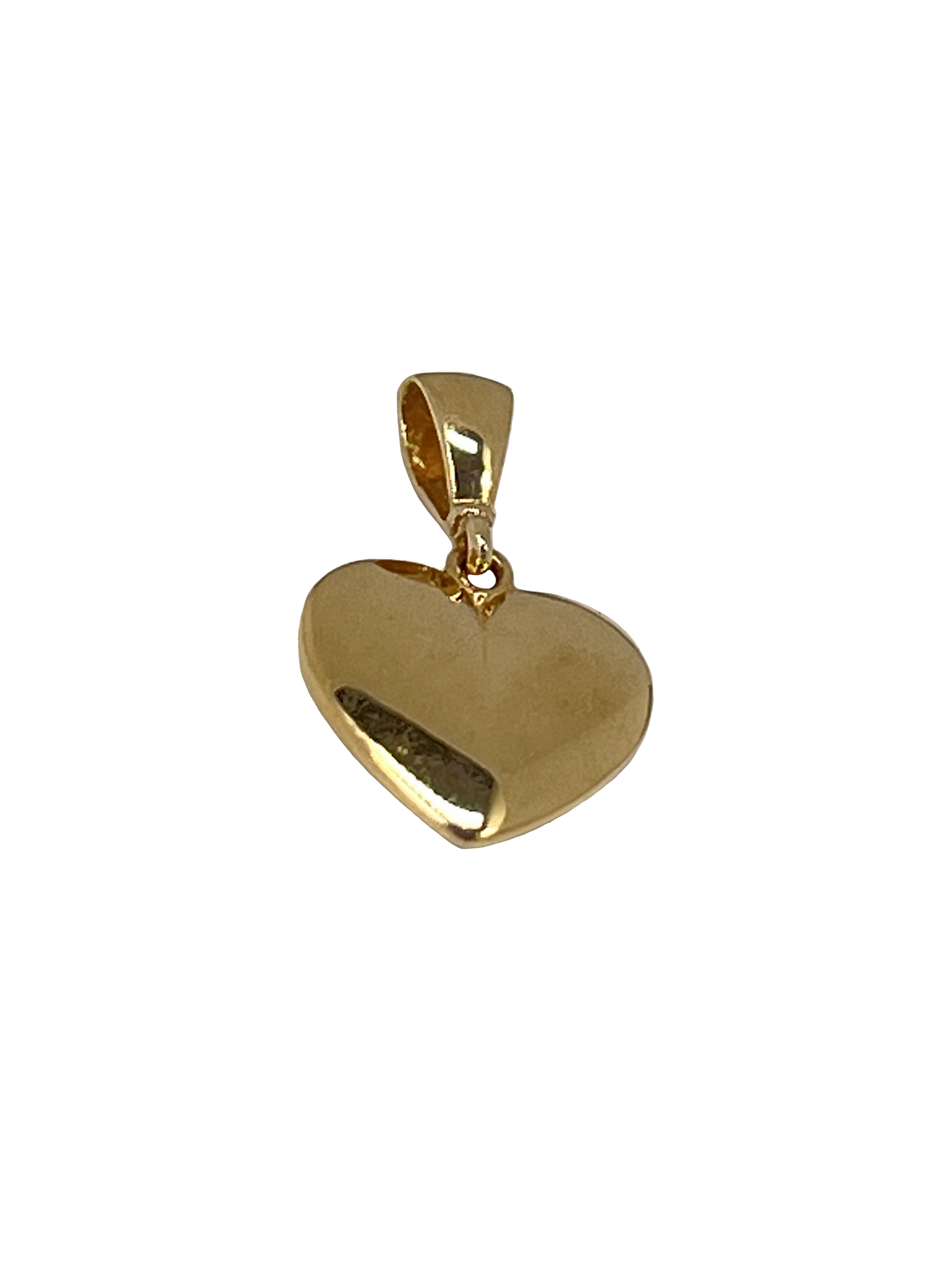Golden heart pendant made of yellow gold