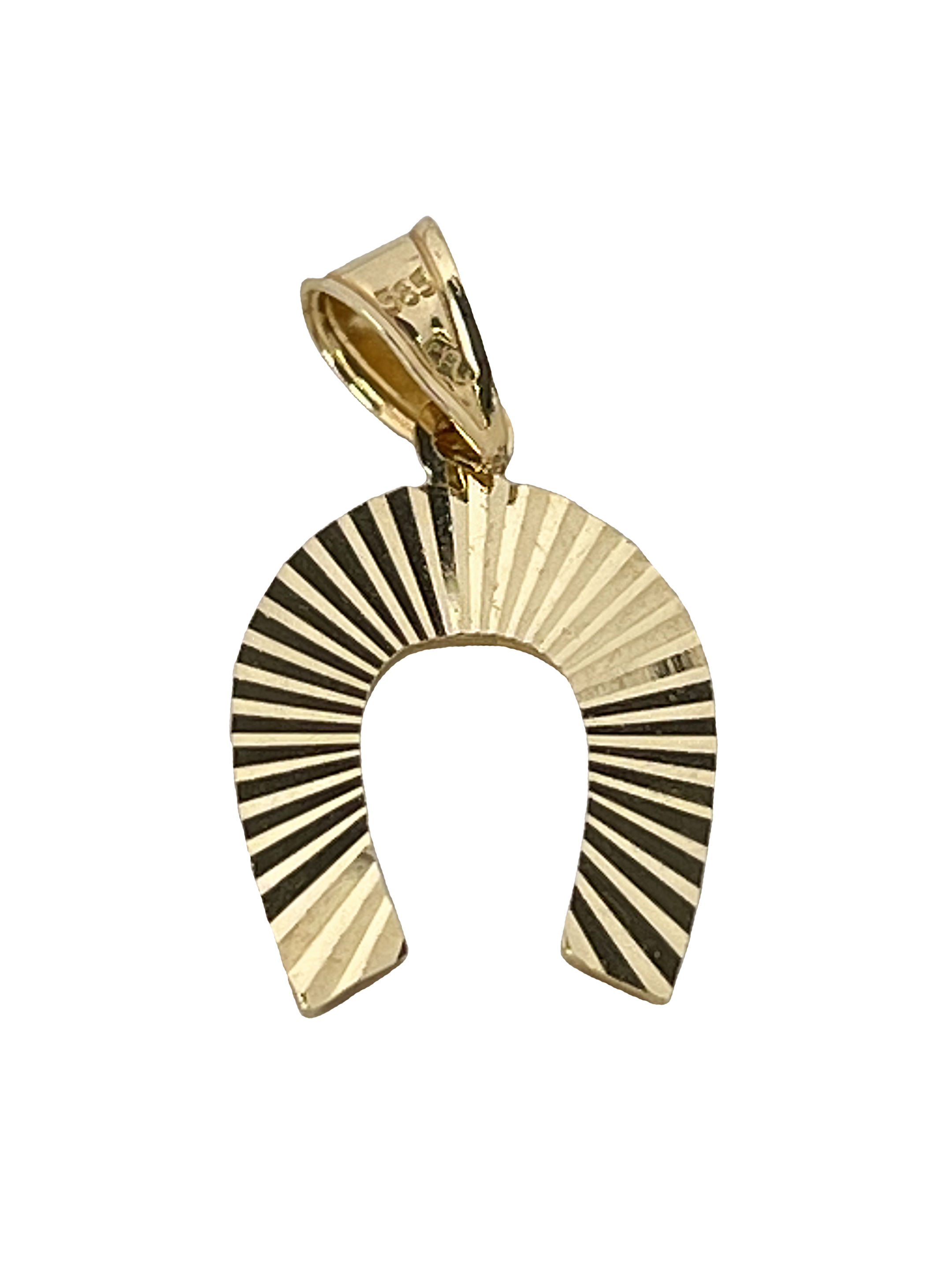 Golden horseshoe pendant made of yellow gold
