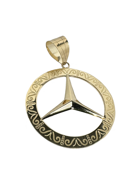 Golden luxury pendant with logo and engraving