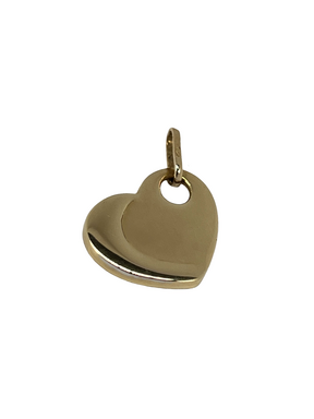 Golden pendant in the shape of a heart