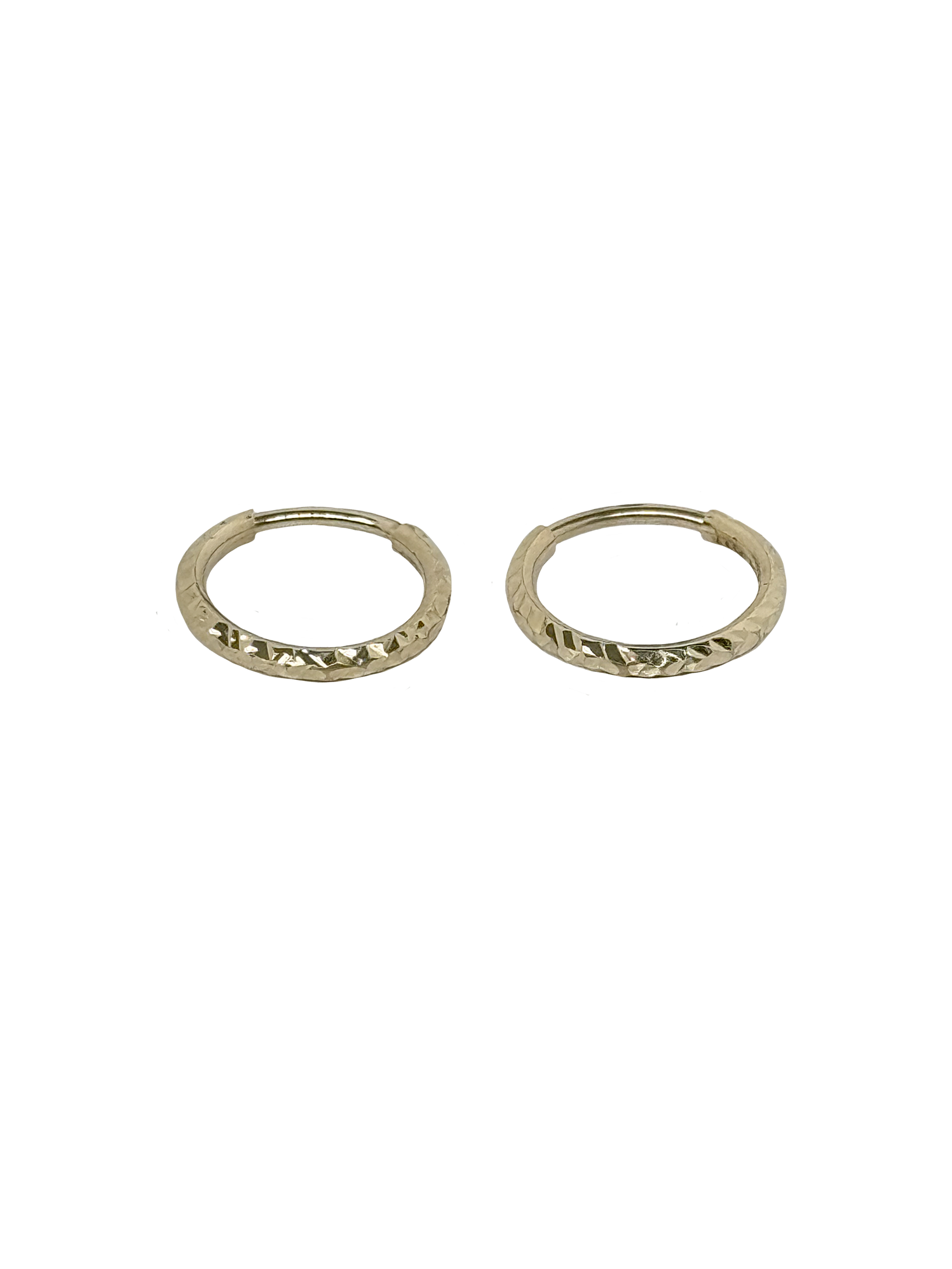 Gouden oorbellen met cirkels gravering