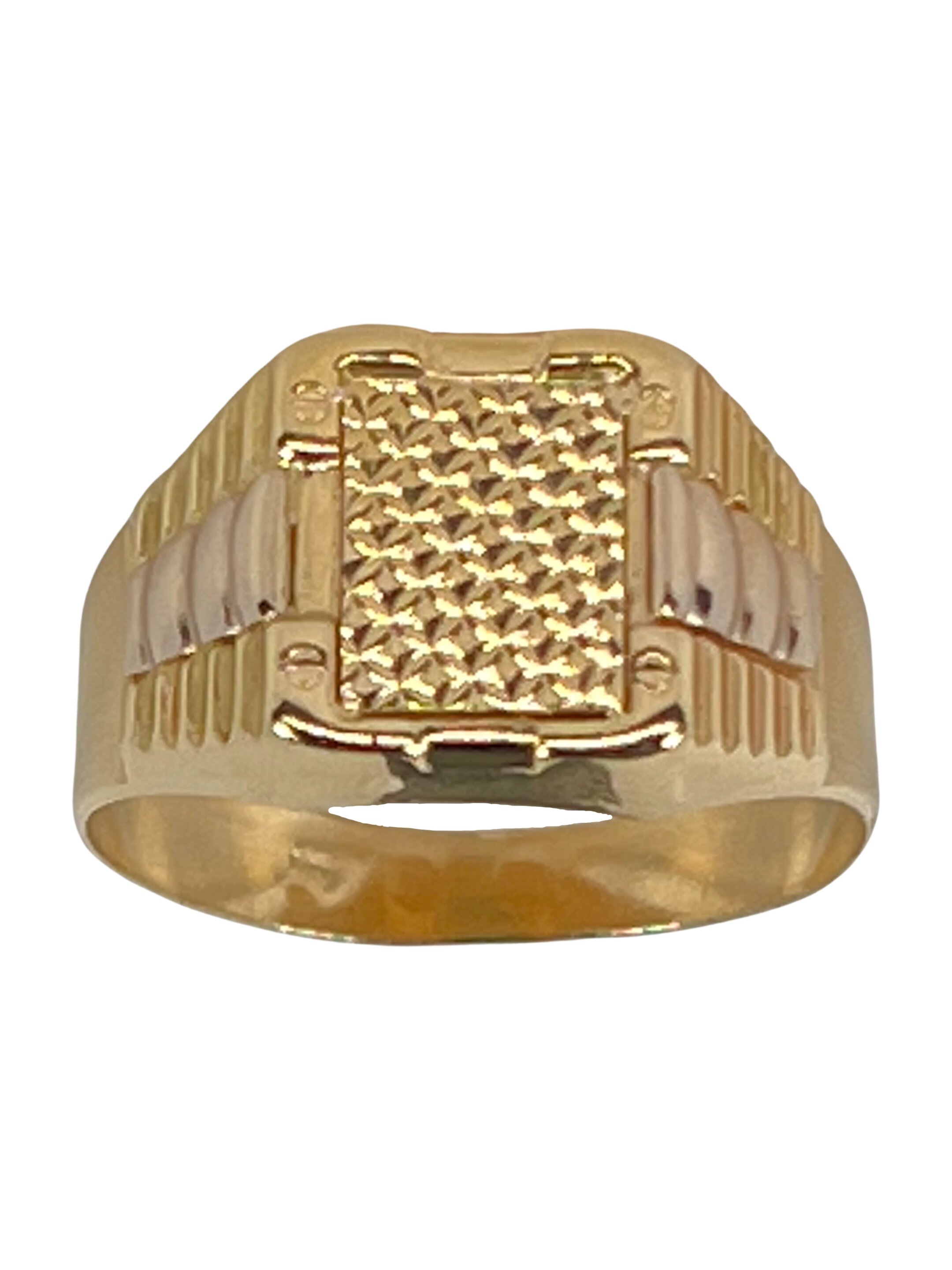 Gouden tweekleurige ring